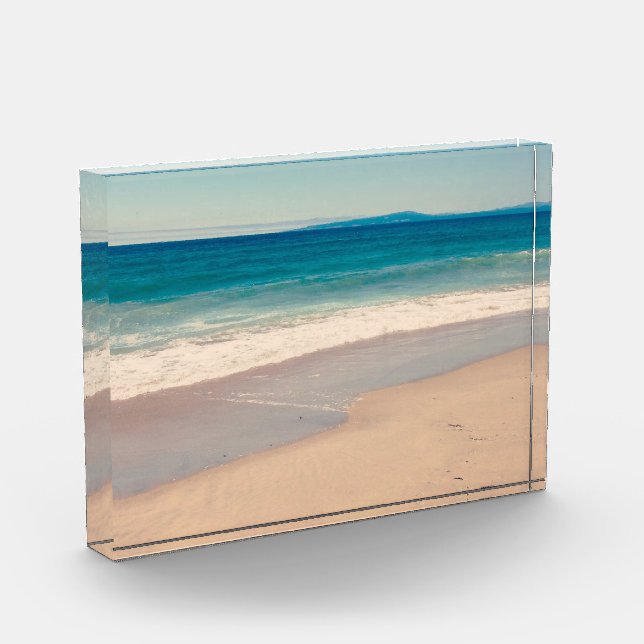 Monterey Bay Beach Blue Landschaftlich Fotoblock (Links)