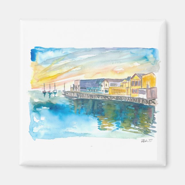 Monterey Bay California Cannery Road Magnet (Vorne)