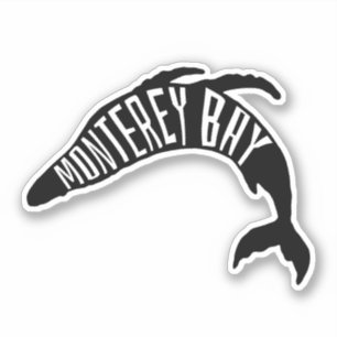 Monterey Bay, California Whale Kontur - Reisen Aufkleber