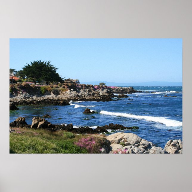 Monterey Bay Coastline Foto (3 von 6) Poster (Vorne)