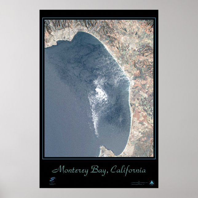 Monterey Bay, Kalifornien-Satellitenposter Poster (Vorne)