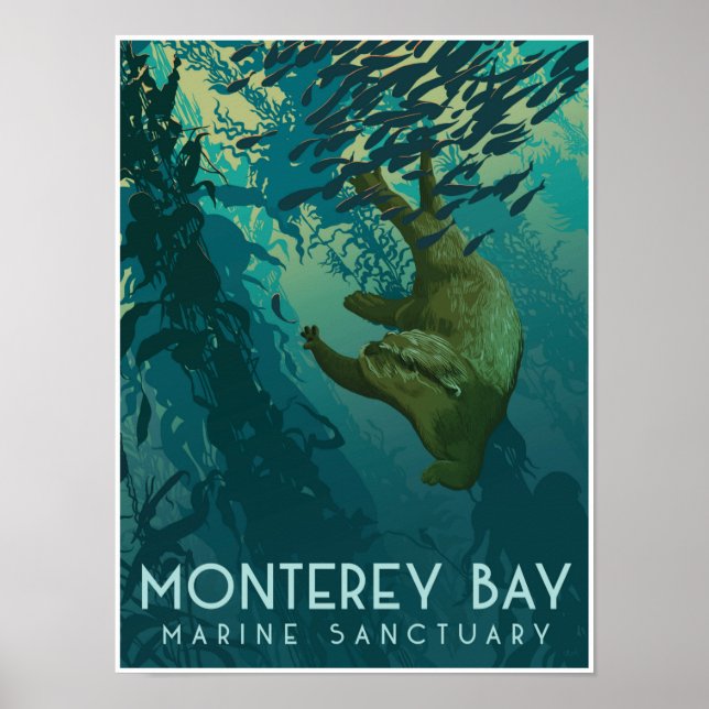 Monterey Bay Marine Sanctuary, Otter Poster (Vorne)