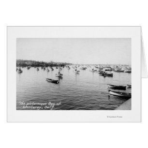 Monterey, CA - Baie avec des centaines de bateaux