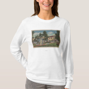 Monterey, CA - Colton Hall Ansicht und Boden T-Shirt
