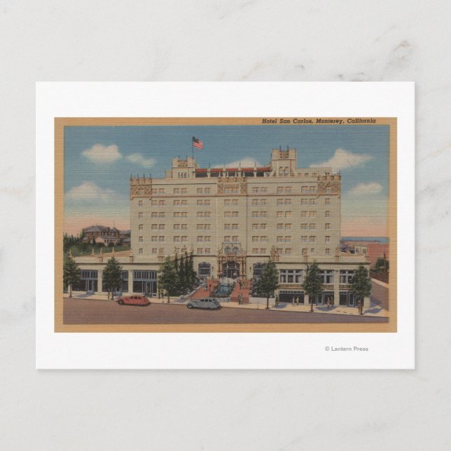 Monterey, CA - Hotel San Carlos View Postkarte (Vorderseite)