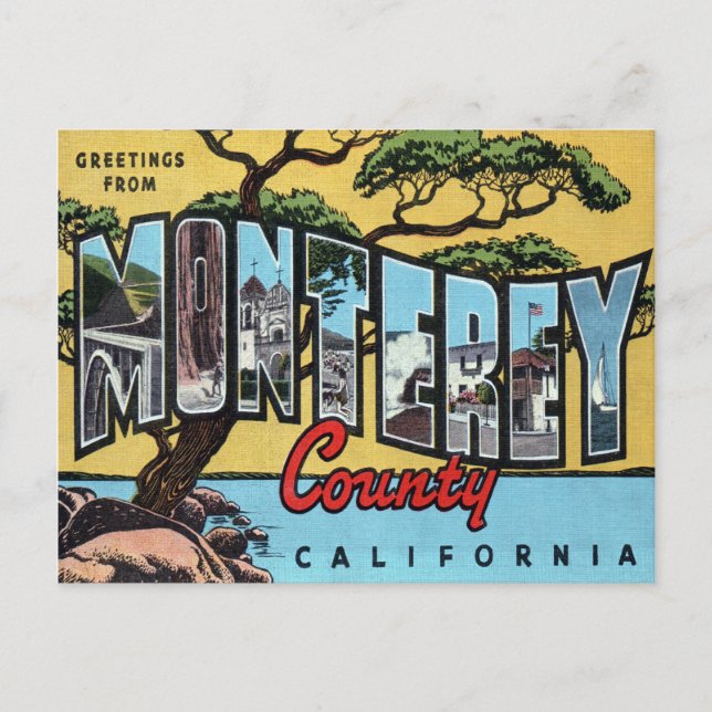 Monterey California Large Letter Postcard Postkarte (Vorderseite)