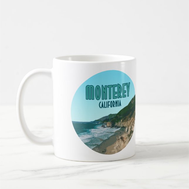 Monterey California Pacific Coast Highway Vintag Kaffeetasse (Links)