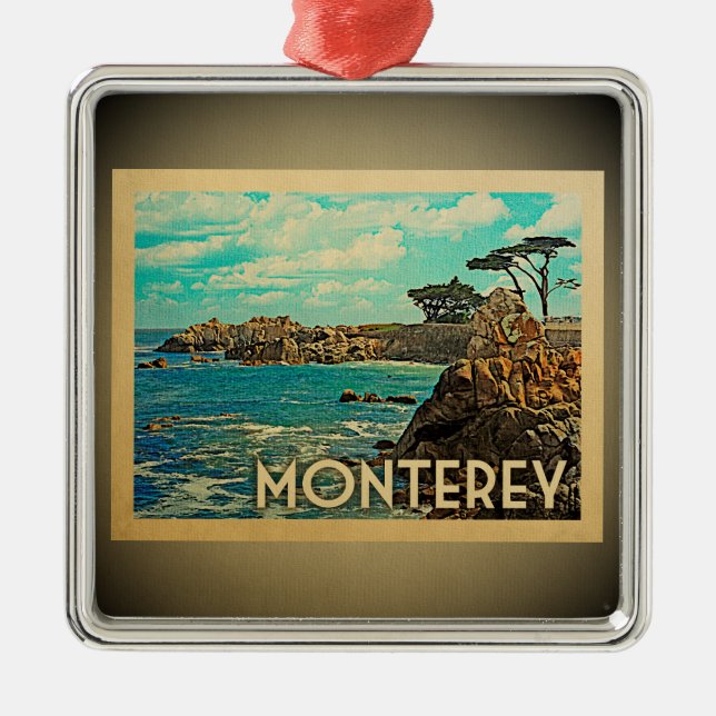 Monterey California Silbernes Ornament (Vorne)