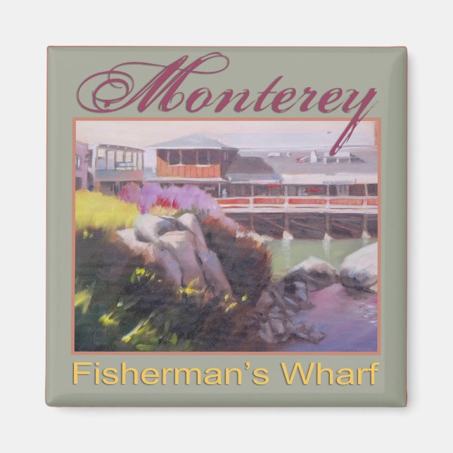 Monterey Fishermans Wharf Landschaftliche kaliforn Magnet (Vorne)