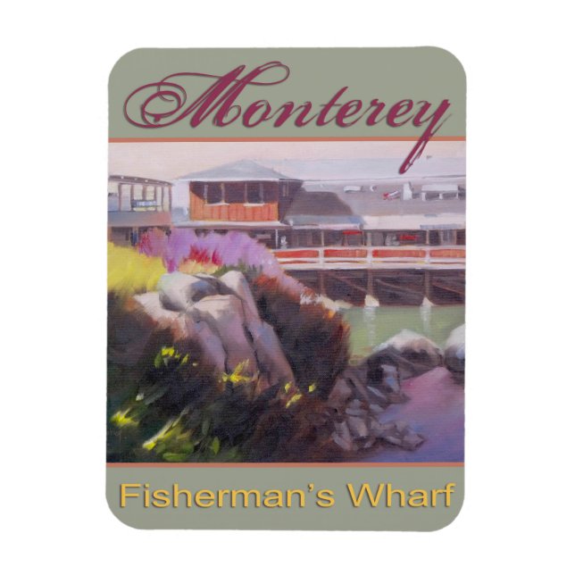 Monterey Fishermans Wharf Landschaftliche kaliforn Magnet (Vertikal)