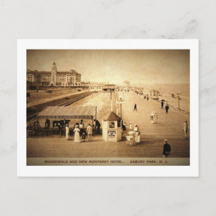 Monterey Hotel, Strandpromenade, Asbury Park, NJ V Postkarte