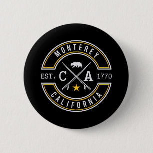 Monterey Kalifornien Ca Retro Surfer Strandfront A Button
