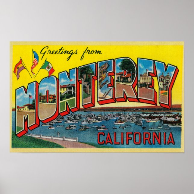 Monterey, Kalifornien - Große Briefszenen 2 Poster (Vorne)