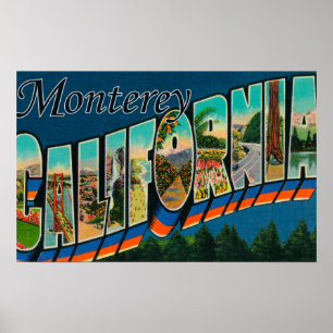 Monterey, Kalifornien - Große Briefszenen Poster