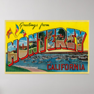 Monterey, Kalifornien - große Buchstabe-Szenen 2 Poster