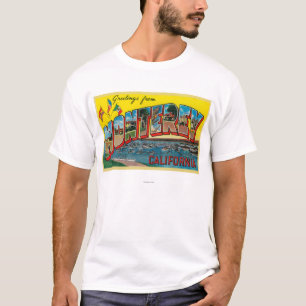 Monterey, Kalifornien - große Buchstabe-Szenen T-Shirt