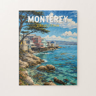 Monterey Kalifornien Illustration Reise Kunst Retr