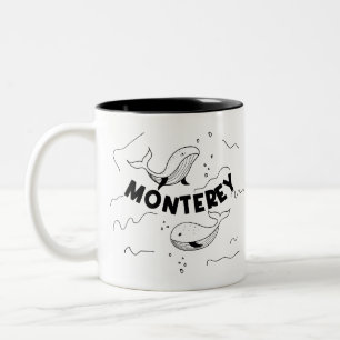Monterey Kalifornien Wale Zweifarbige Tasse