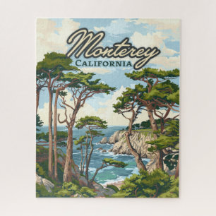 Monterey Kalifornien Zypressen Bäume Ozean Küste
