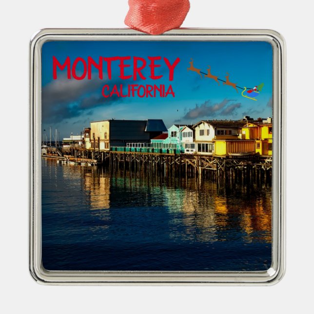 Monterey Landschaftlicher Weihnachtsgeschmack Ornament Aus Metall (Vorne)
