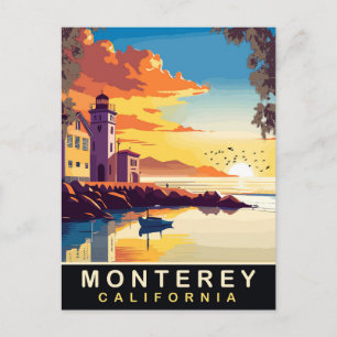 Monterey, Romantischer Sonnenuntergang, Kalifornie Postkarte