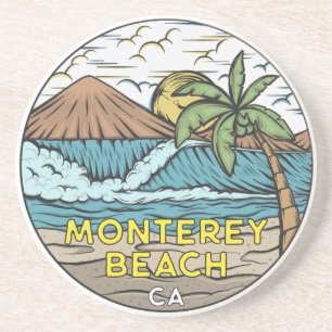 Monterey Strand Kalifornien Vintage Getränkeuntersetzer
