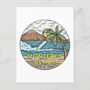 Monterey Strand Kalifornien Vintage Postkarte