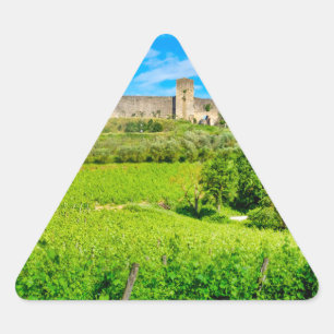 Monteriggioni Dreieckiger Aufkleber
