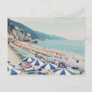 Monterosso Cinque Terre Italy Beach Landschaftlich Postkarte