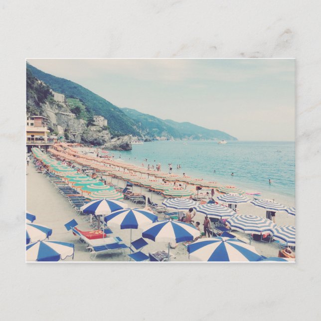 Monterosso Cinque Terre Italy Beach Landschaftlich Postkarte (Vorderseite)