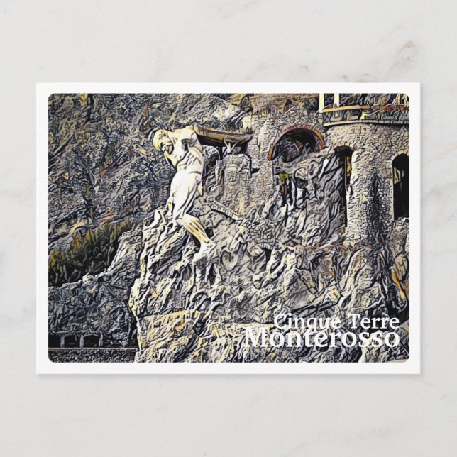 MONTEROSSO Cinque Terre - The GIANT - Postkarte (Vorderseite)