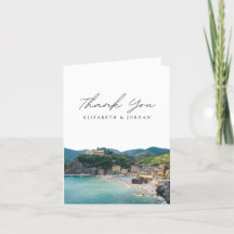 Monterosso Italy Cinque Terre Blank Danke Karte