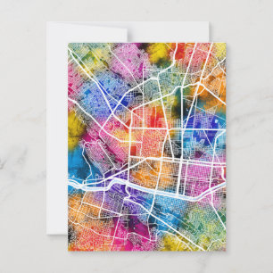 Monterrey Mexico City Map Postkarte