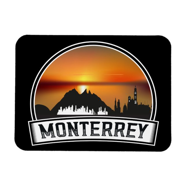 Monterrey Mexico Sunset Cityscape Foto Magnet (Horizontal)