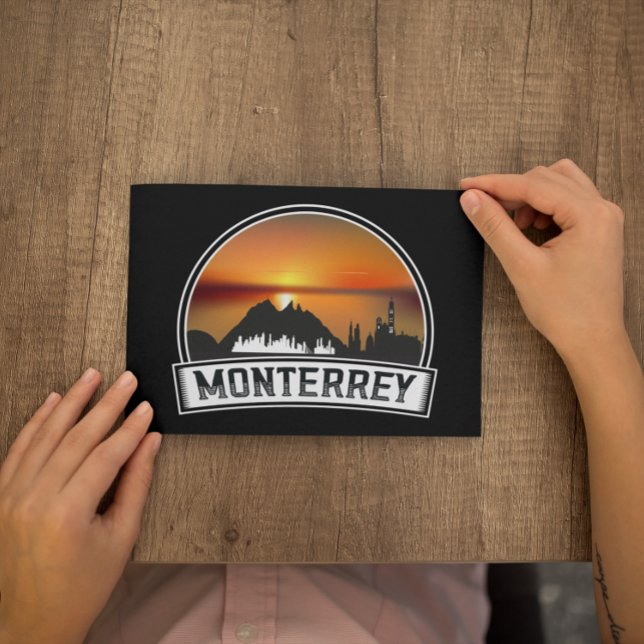 Monterrey Mexico Sunset Cityscape Postkarte (monterrey mexico postcard)