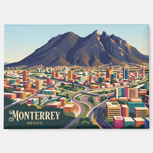 Monterrey Mexiko Magnet (Vorderseite)