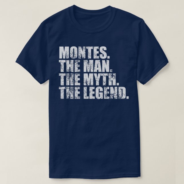 MontesMontes Familienname Montes Nachname Montes T-Shirt (Design vorne)