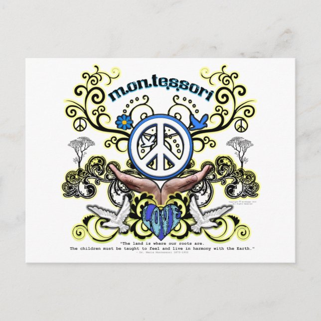 Montesori Peace Postkarte (Vorderseite)