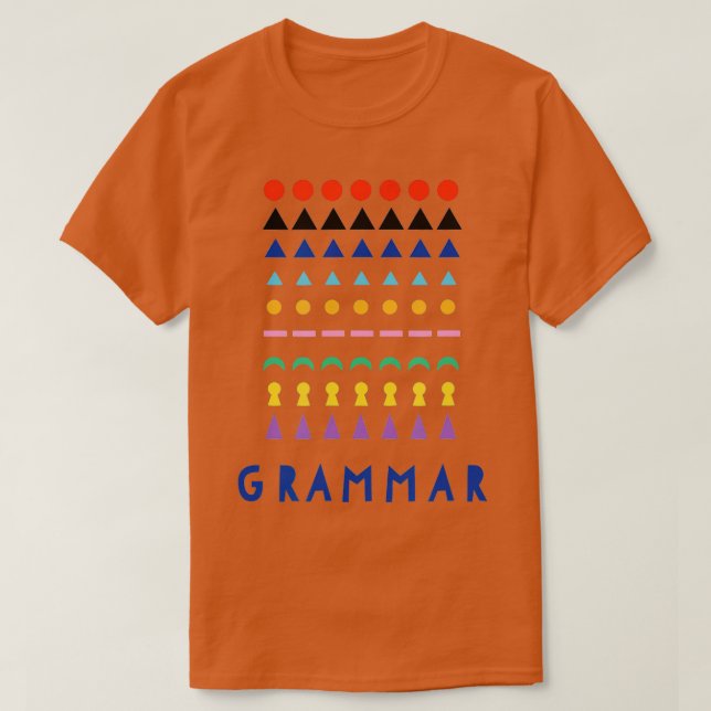 Montessori Grammar Material Shirt Gift Teacher Tod (Design vorne)