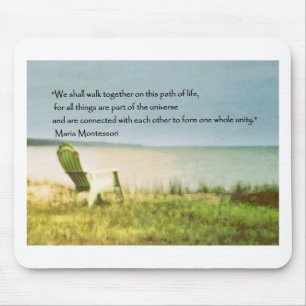 montessori Strand-Szenenzitat Mousepad