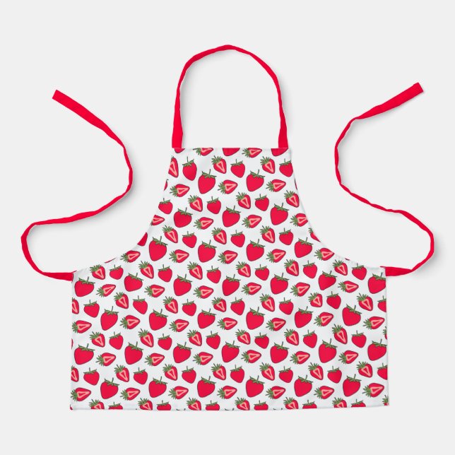 Montessori Strawberry Schürze für Kinder (Vorderseite)