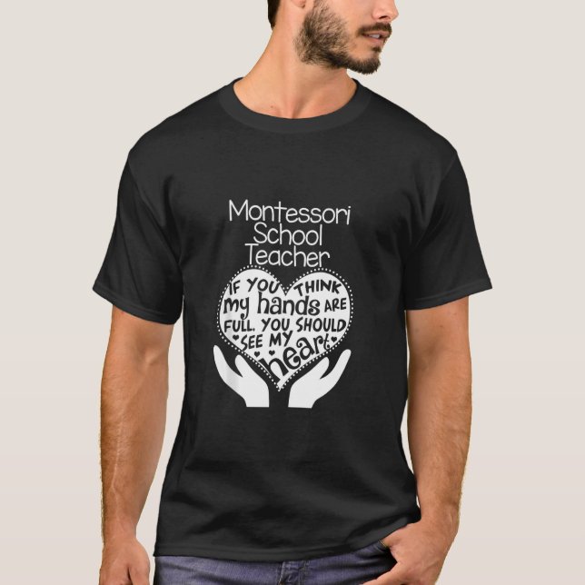 Montessori Teacher Heart School Team T-Shirt (Vorderseite)