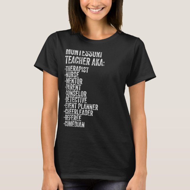 Montessori Teacher T-Shirt (Vorderseite)