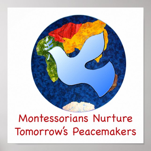Montessorians nähren die Friedensstifter von morge Poster (Vorne)