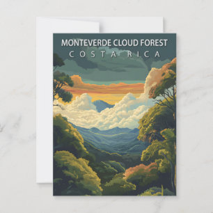 Monteverde Wolkenwald Costa Rica Vintage Postkarte