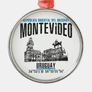 Montevideo Silbernes Ornament