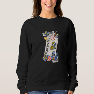 Montevideo Uruguay Bordkarte Flugticket T Sweatshirt
