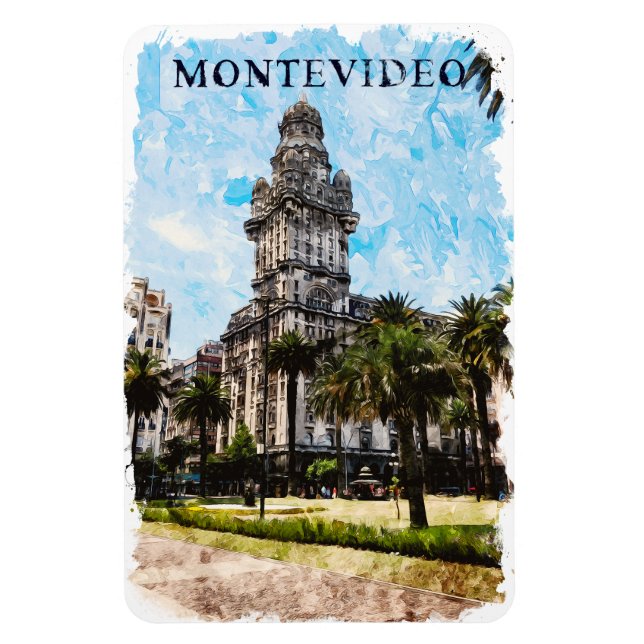 Montevideo Uruguay City View Magnet (Vertikal)