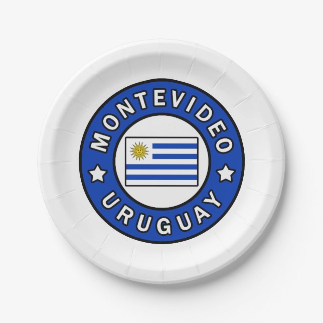 Montevideo Uruguay Pappteller (Vorderseite)