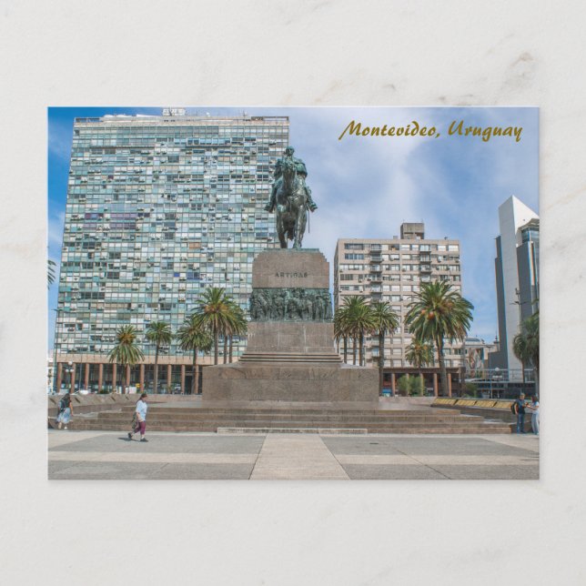 Montevideo, Uruguay, Plaza Independencia Postkarte (Vorderseite)